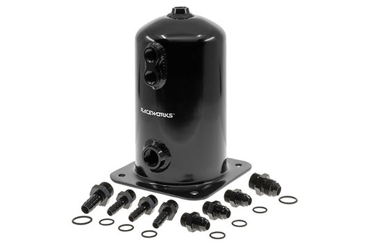1.5L Surge Tank AN-8 Single Outlet Black