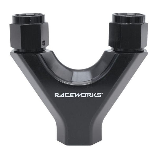 Raceworks Y Block 2x Female AN-8 Swivels 1x AN-10 ORB