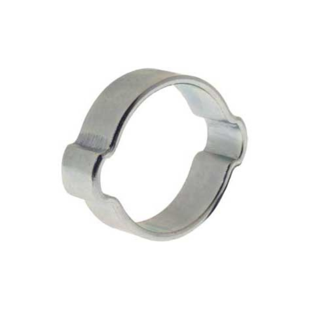 Raceworks Two Ear Zinc Plated 9-11mm Crimp Hose Clamps - 10 Pack